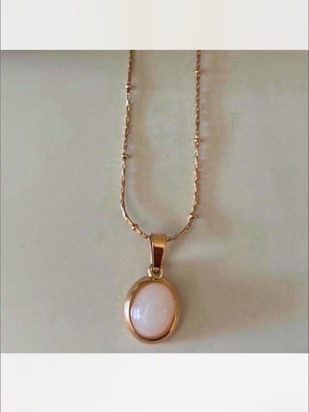 925 Gold Filled Opal Dainty Necklace